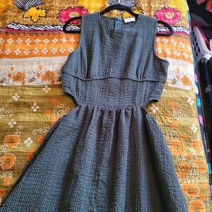 Maxi Dress W/ Cut Outs, Textured, M, Forest Green, ZipsUp Back,Gorgeous!
